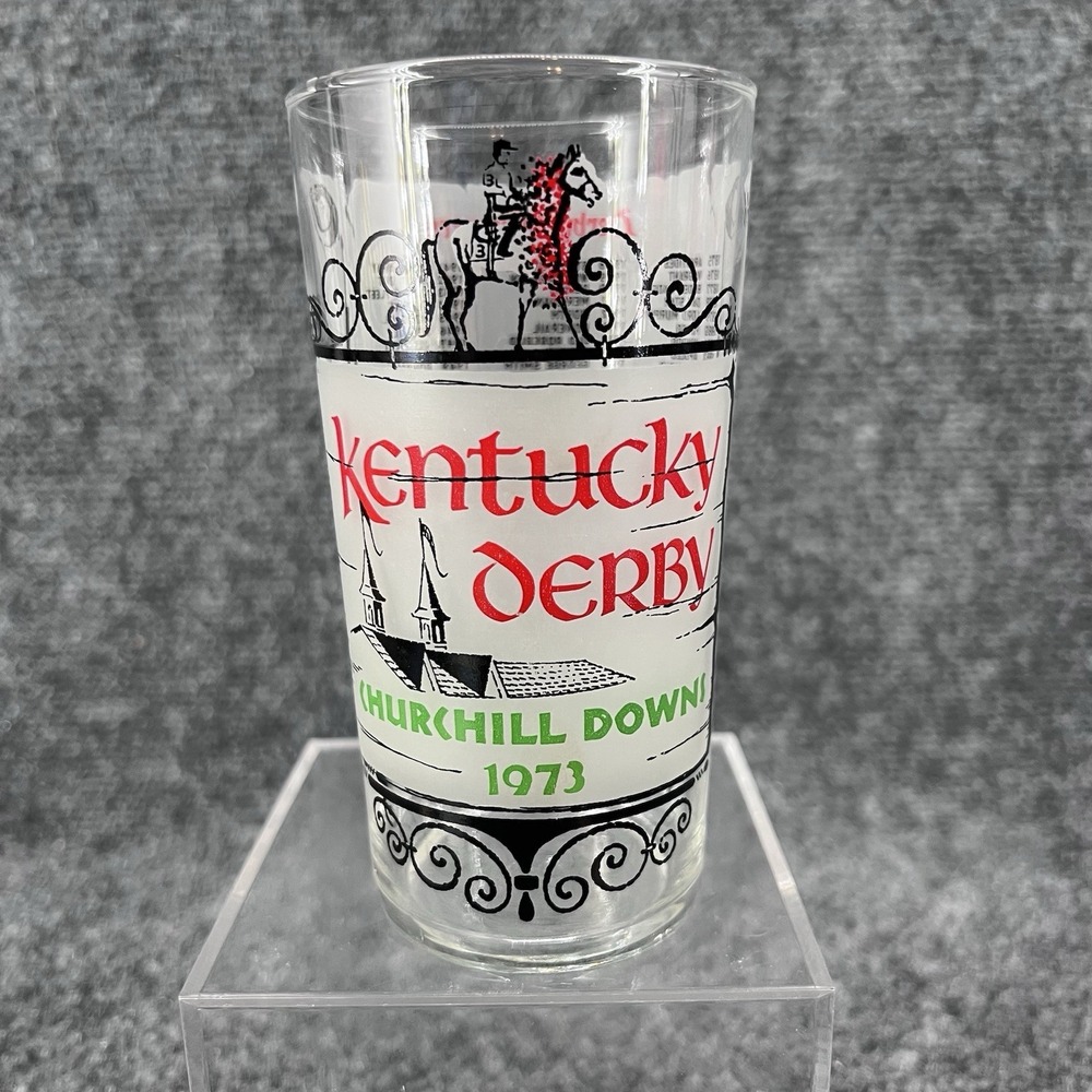 1973 Kentucky Derby Churchill Downs Mint Julep Glass - Secretariat's Derby